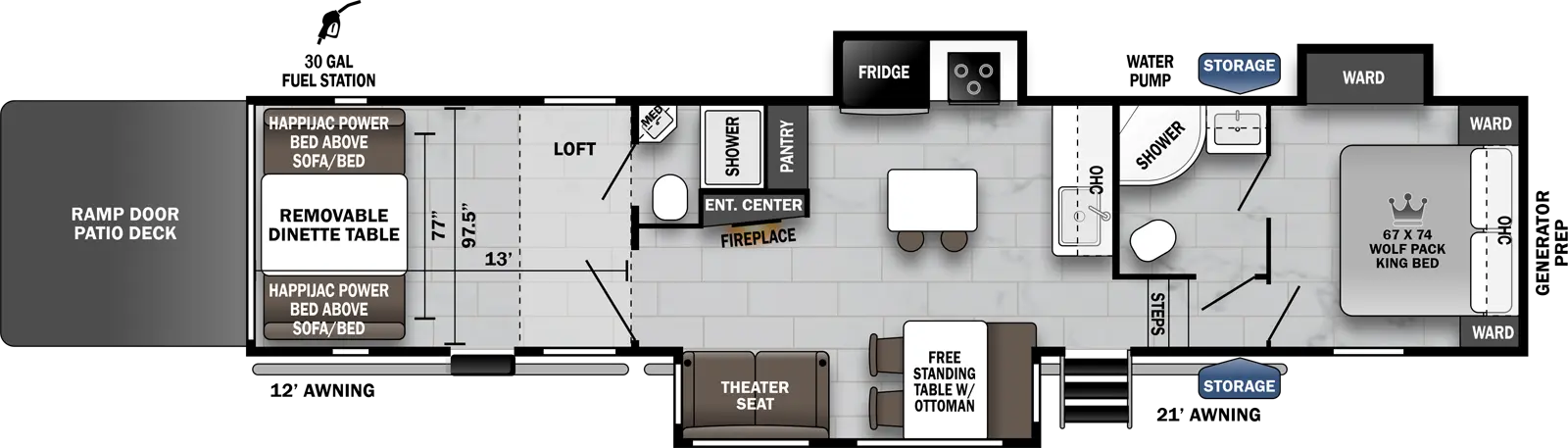 Wolf Pack 375PACK13 Floorplan